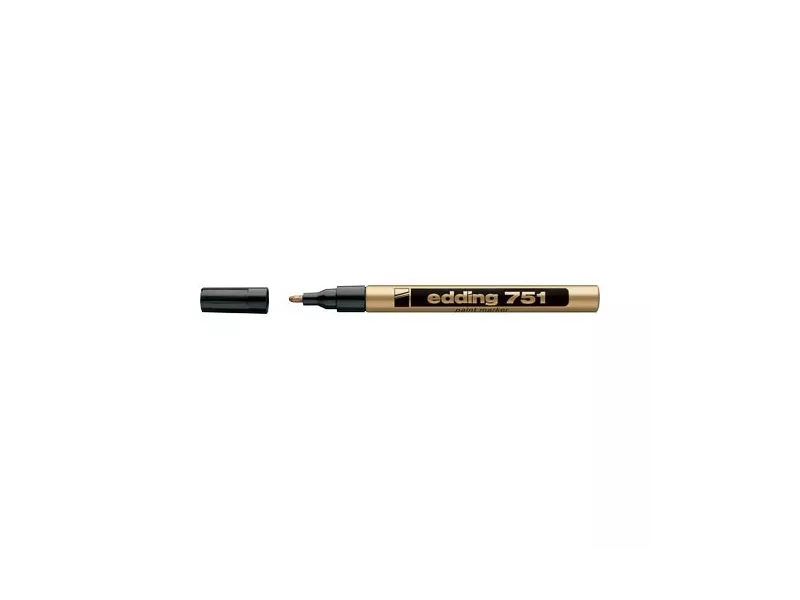 Marcatore Permanente a Vernice 751 Edding - Punta Tonda - 1-2 mm - E-751 053 (Oro) Marcatore Permanente a Vernice 751 Edding - Punta Tonda - 1-2 mm - E-751 053 (Oro)