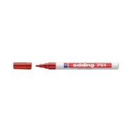Marcatore Permanente a Vernice 751 Edding - Punta Tonda - 1-2 mm - E-751 002 (Rosso)