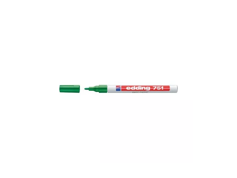 Marcatore Permanente a Vernice 751 Edding - Punta Tonda - 1-2 mm - E-751 004 (Verde) Marcatore Permanente a Vernice 751 Edding - Punta Tonda - 1-2 mm - E-751 004 (Verde)
