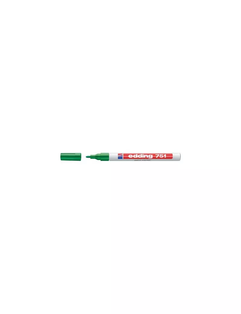 Marcatore Permanente a Vernice 751 Edding - Punta Tonda - 1-2 mm - E-751 004 (Verde) Marcatore Permanente a Vernice 751 Edding - Punta Tonda - 1-2 mm - E-751 004 (Verde)