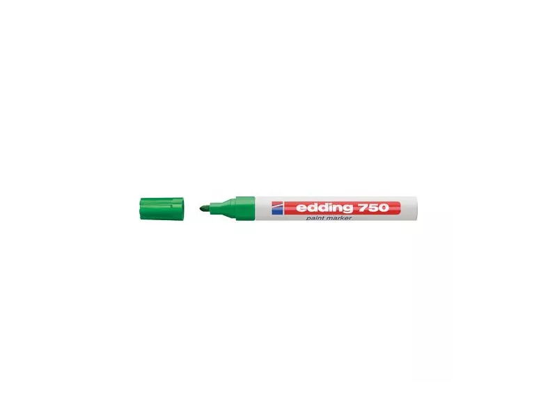 Marcatore Permanente a Vernice 750 Edding - Punta Tonda - 2-4 mm - E-750 004 (Verde)