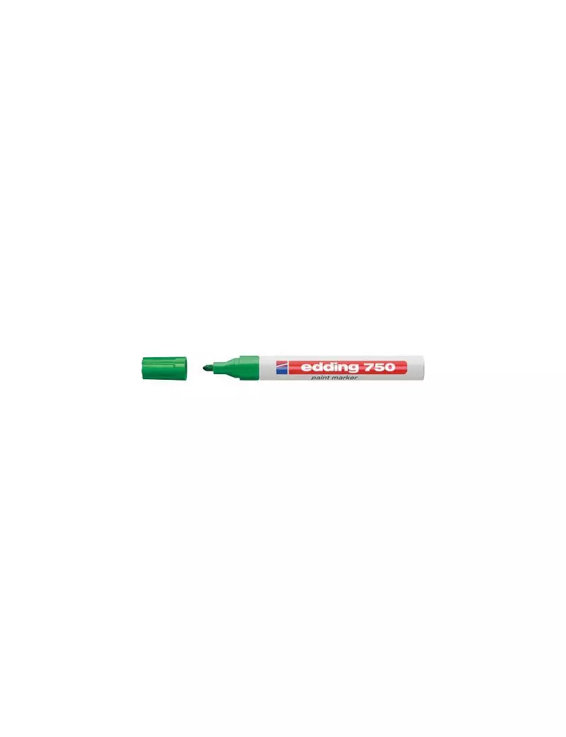 Marcatore Permanente a Vernice 750 Edding - Punta Tonda - 2-4 mm - E-750 004 (Verde) Marcatore Permanente a Vernice 750 Edding - Punta Tonda - 2-4 mm - E-750 004 (Verde)