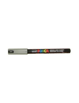 Marcatore a Tempera Uni Posca PC1M Uni-Ball - Punta Tonda - 0,7 mm - M-PC1MR-ARG (Argento)