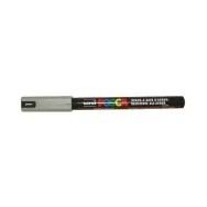 Marcatore a Tempera Uni Posca PC1M Uni-Ball - Punta Tonda - 0,7 mm - M-PC1MR-ARG (Argento)