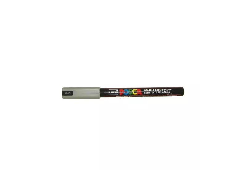 Marcatore a Tempera Uni Posca PC1M Uni-Ball - Punta Tonda - 0,7 mm - M-PC1MR-ARG (Argento)