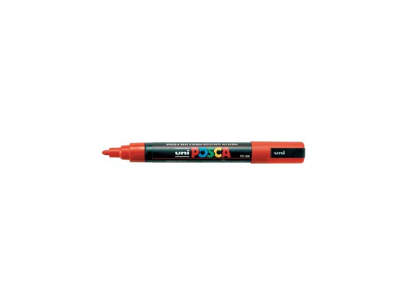 Marcatore a Tempera Uni Posca PC5M Uni-Ball - Punta Tonda - 1,8-2,5 mm - M-PC5M-ARG (Argento)