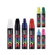 Marcatore a Tempera Uni Posca PC17K Uni-Ball - Punta Scalpello - 15 mm - M-PC17K-AZ (Azzurro)