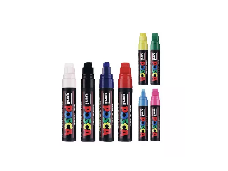Marcatore a Tempera Uni Posca PC17K Uni-Ball - Punta Scalpello - 15 mm - M-PC17K-AZ (Azzurro) Marcatore a Tempera Uni Posca PC17K Uni-Ball - Punta Scalpello - 15 mm - M-PC17K-AZ (Azzurro)