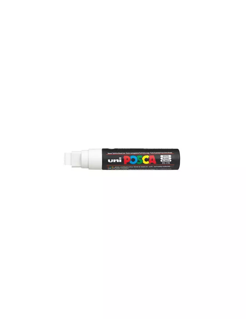 Marcatore a Tempera Uni Posca PC17K Uni-Ball - Punta Scalpello - 15 mm - M-PC17K-BI (Bianco) Marcatore a Tempera Uni Posca PC17K Uni-Ball - Punta Scalpello - 15 mm - M-PC17K-BI (Bianco)