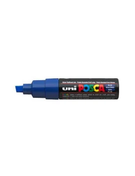Marcatore a Tempera Uni Posca PC8K Uni-Ball - Punta Scalpello - 8 mm - M-PC8K-B (Blu)