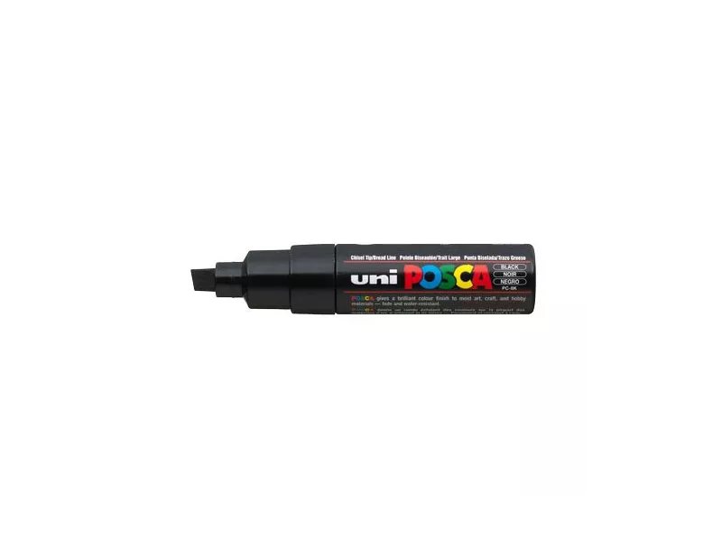 Marcatore a Tempera Uni Posca PC8K Uni-Ball - Punta Scalpello - 8 mm - M-PC8K-N (Nero) Marcatore a Tempera Uni Posca PC8K Uni-Ball - Punta Scalpello - 8 mm - M-PC8K-N (Nero)