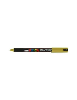Marcatore a Tempera Uni Posca PC1M Uni-Ball - Punta Tonda - 0,7 mm - M-PC1MR-ORO (Oro)
