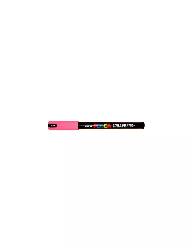 Marcatore a Tempera Uni Posca PC1M Uni-Ball - Punta Tonda - 0,7 mm - M-PC1MR-RA (Rosa)