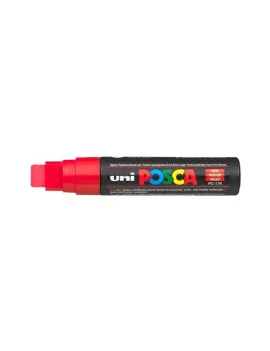 Marcatore a Tempera Uni Posca PC17K Uni-Ball - Punta Scalpello - 15 mm - M-PC17K-R (Rosso)
