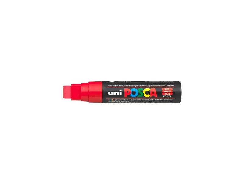 Marcatore a Tempera Uni Posca PC17K Uni-Ball - Punta Scalpello - 15 mm - M-PC17K-R (Rosso) Marcatore a Tempera Uni Posca PC17K Uni-Ball - Punta Scalpello - 15 mm - M-PC17K-R (Rosso)