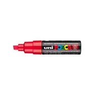 Marcatore a Tempera Uni Posca PC8K Uni-Ball - Punta Scalpello - 8 mm - M-PC8K-R (Rosso)