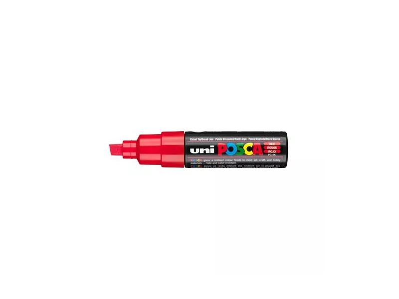 Marcatore a Tempera Uni Posca PC8K Uni-Ball - Punta Scalpello - 8 mm - M-PC8K-R (Rosso) Marcatore a Tempera Uni Posca PC8K Uni-Ball - Punta Scalpello - 8 mm - M-PC8K-R (Rosso)