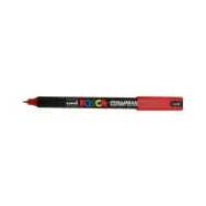 Marcatore a Tempera Uni Posca PC1M Uni-Ball - Punta Tonda - 0,7 mm - M-PC1MR-R (Rosso)