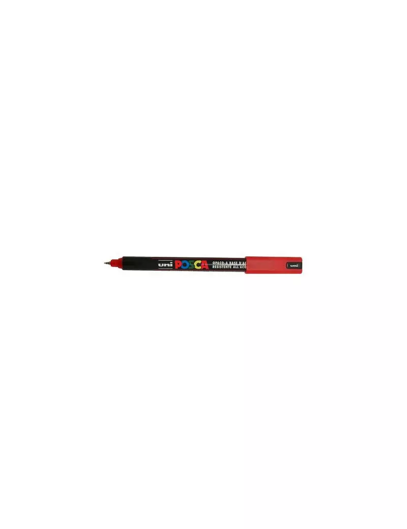 Marcatore a Tempera Uni Posca PC1M Uni-Ball - Punta Tonda - 0,7 mm - M-PC1MR-R (Rosso)