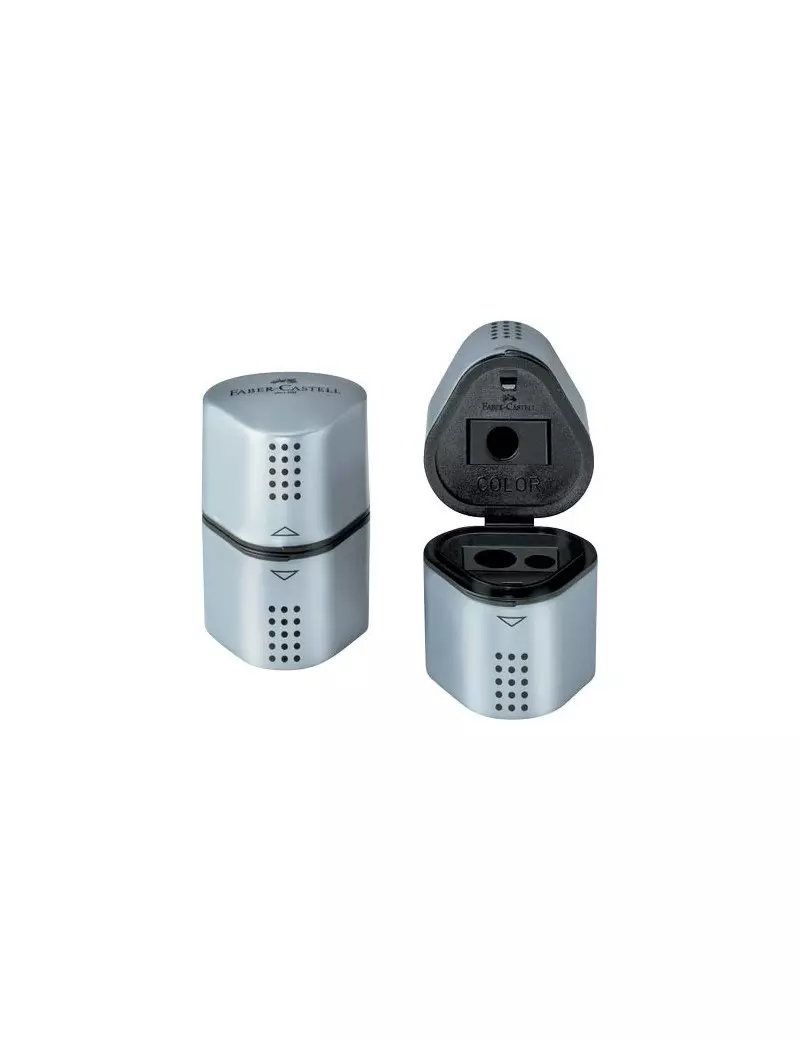 Temperamatite Grip 2001 Faber Castell - 3 Fori (Grigio) Temperamatite Grip 2001 Faber Castell - 3 Fori (Grigio)
