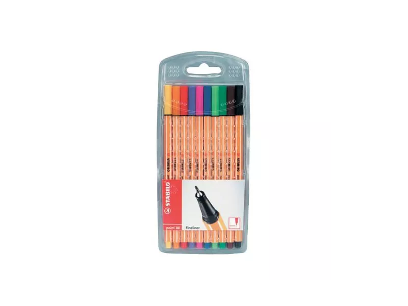 Fineliner Point 88 Stabilo - 0,4 mm - 8810 (Assortiti Conf. 10) Fineliner Point 88 Stabilo - 0,4 mm - 8810 (Assortiti Conf. 10)