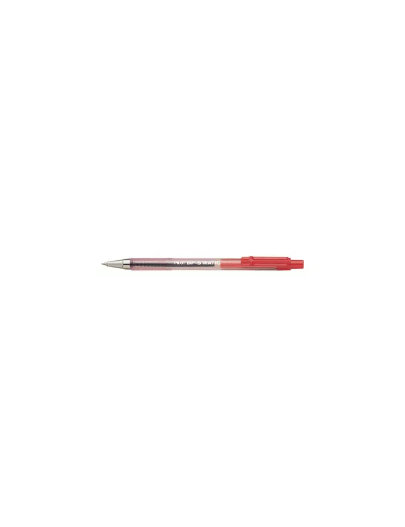 Penna a Sfera a Scatto BPS Matic Pilot - 0,7 mm - 001627 (Rosso Conf. 12)
