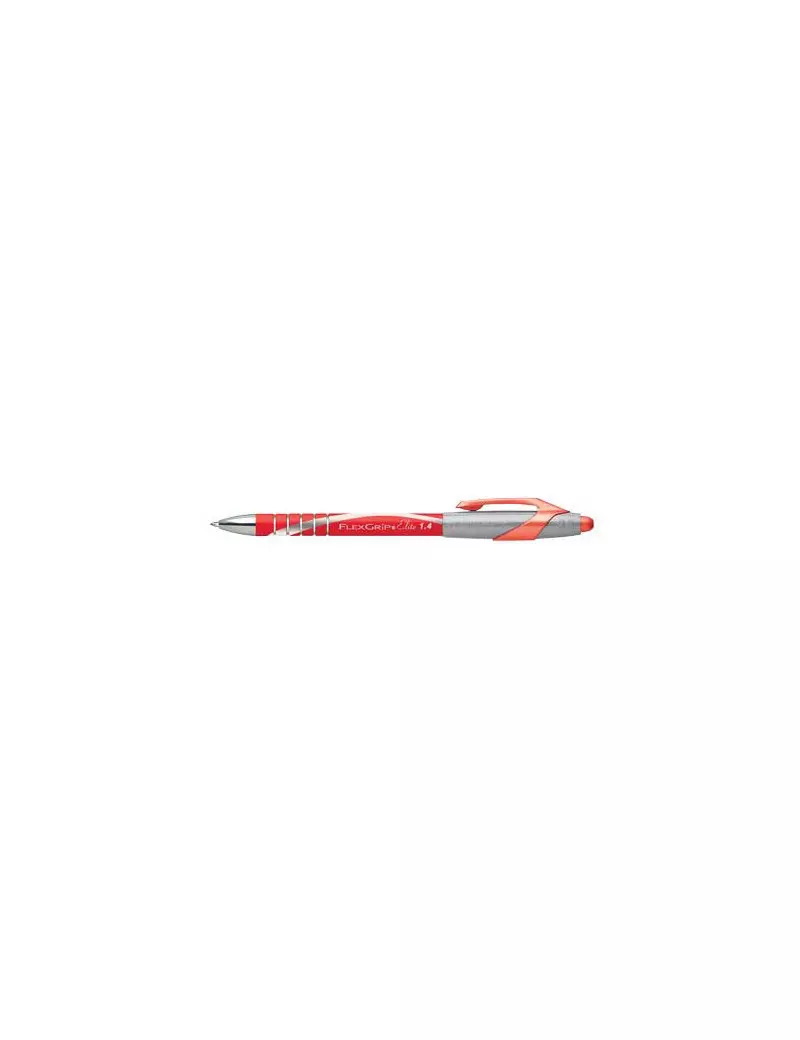 Penna a Sfera a Scatto Flexgrip Elite Paper Mate - 1,4 mm - S0768280 (Rosso Conf. 12)