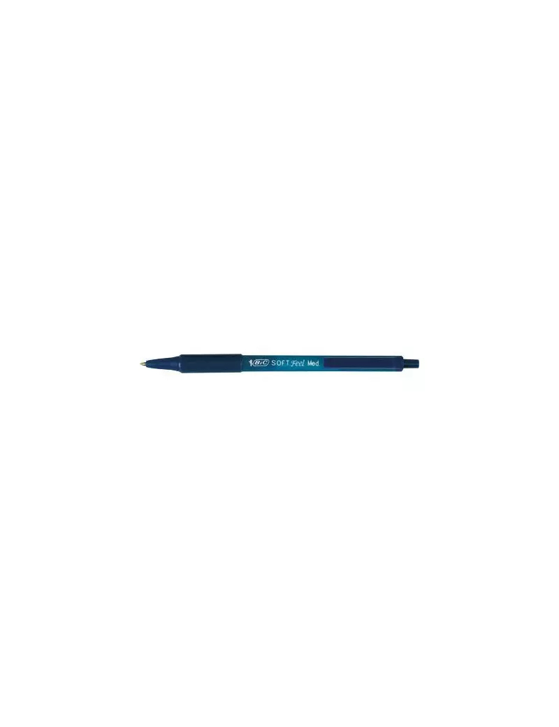 Penna a Sfera a Scatto Soft Feel Clic Bic - 1 mm - 837397 (Nero Conf. 12)