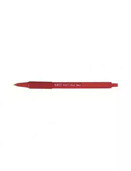 Penna a Sfera a Scatto Soft Feel Clic Bic - 1 mm - 837399 (Rosso Conf. 12)