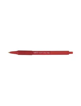 Penna a Sfera a Scatto Soft Feel Clic Bic - 1 mm - 837399 (Rosso Conf. 12)