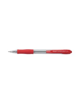 Penna a Sfera a Scatto Supergrip Pilot - 1 mm - 001442 (Rosso Conf. 12)