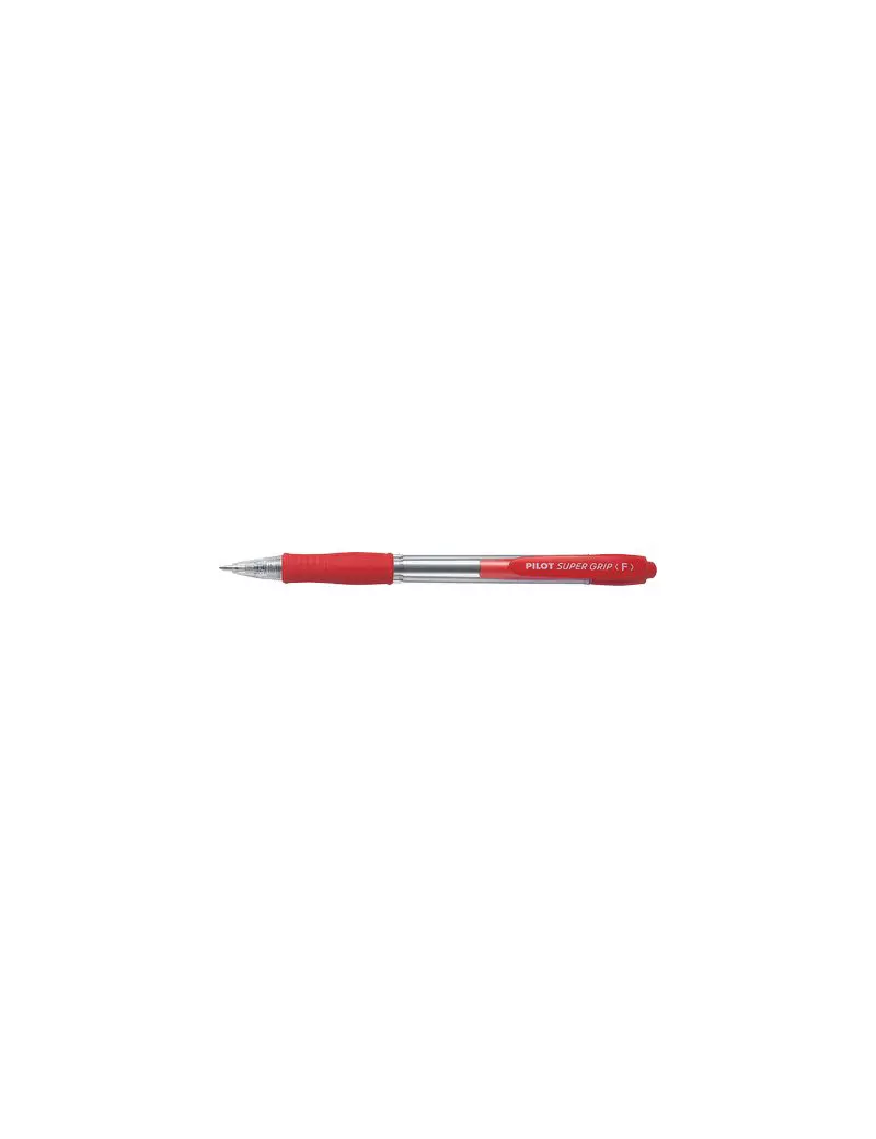 Penna a Sfera a Scatto Supergrip Pilot - 1 mm - 001442 (Rosso Conf. 12)