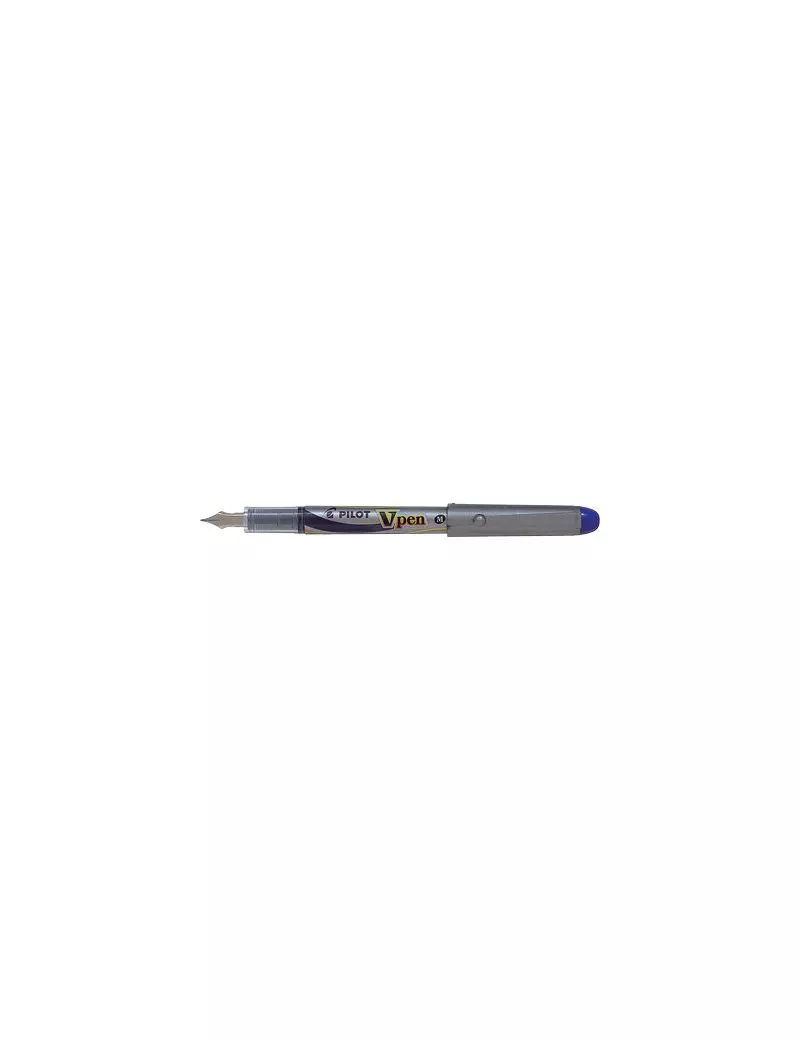 Penna Stilografica V Pen Silver Pilot - 0,4 mm - Media - 007571 (Blu)