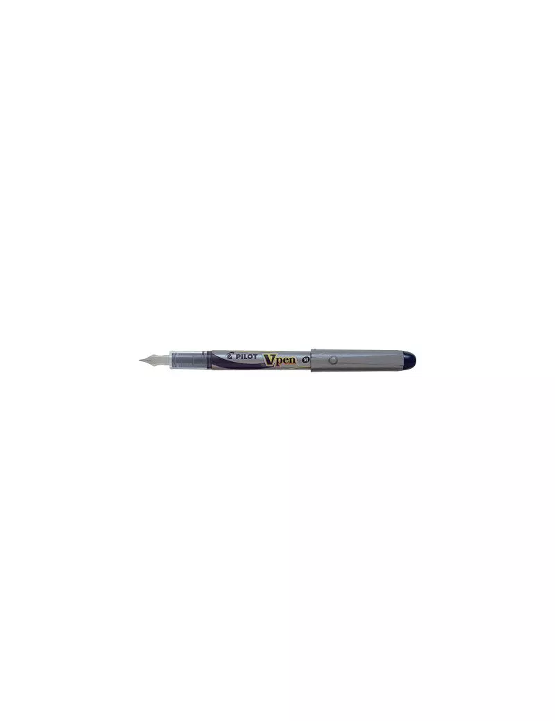 Penna Stilografica V Pen Silver Pilot 0,4 mm Media 007570 Nero