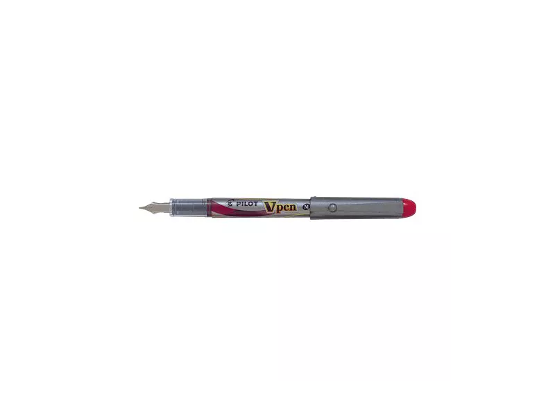 Penna Stilografica V Pen Silver Pilot - 0,4 mm - Media - 007572 (Rosso) Penna Stilografica V Pen Silver Pilot - 0,4 mm - Media - 007572 (Rosso)