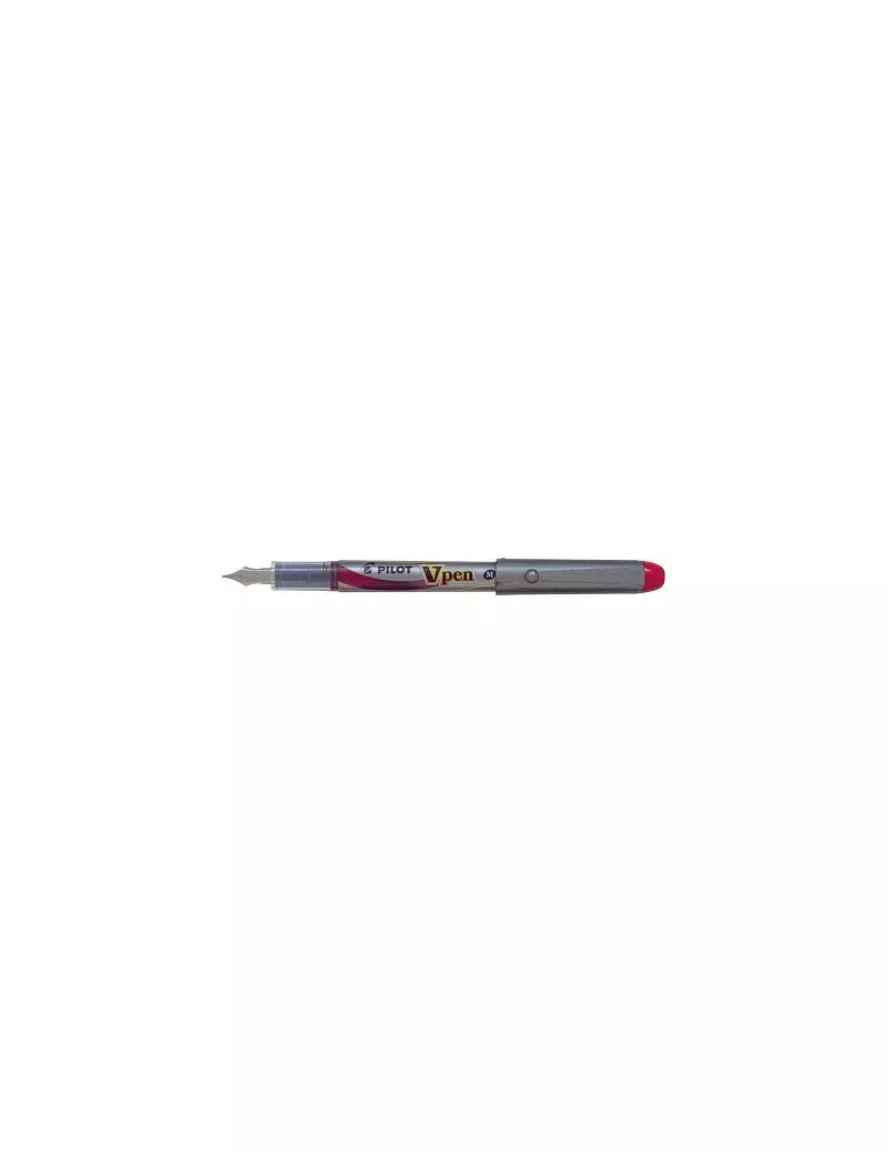 Penna Stilografica V Pen Silver Pilot - 0,4 mm - Media - 007572 (Rosso)