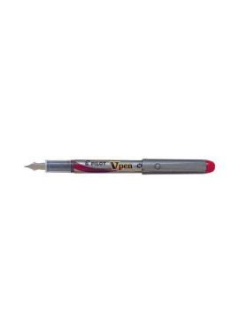 Penna Stilografica V Pen Silver Pilot - 0,4 mm - Media - 007572 (Rosso)
