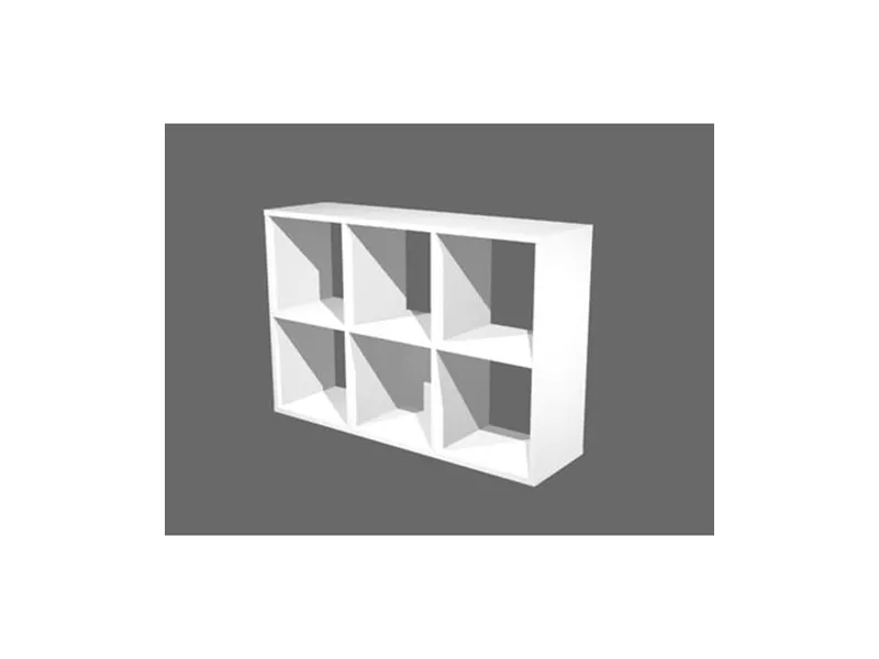 Libreria a Caselle Maxicube - 6 Caselle - 104x29,2x69,8 cm - 6MAXC/3 (Bianco)