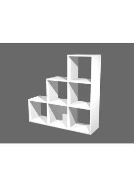 Libreria a Caselle Maxicube - 6 Caselle Scalare - 103,8x29,2x104 cm - 6DMAXC/3 (Bianco)