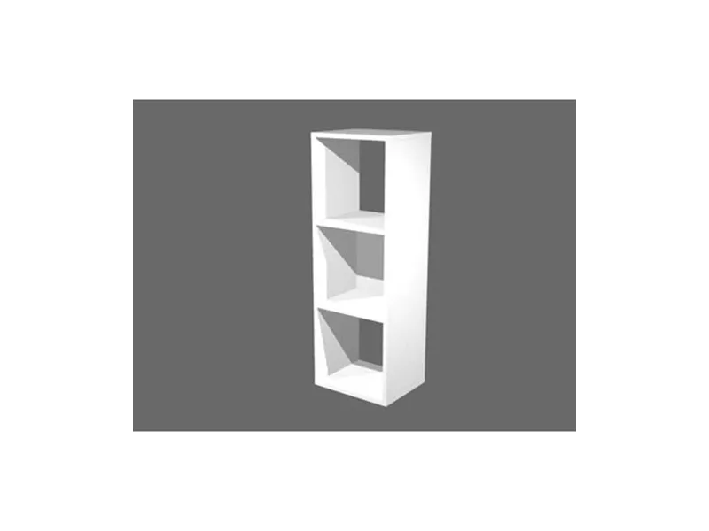 Libreria a Caselle Maxicube - 3 Caselle - 35,8x29,2x104 cm - 3MAXC/3 (Bianco)