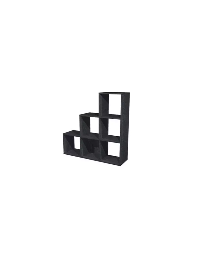 Libreria a Caselle Maxicube - 6 Caselle Scalare - 103,8x29,2x104 cm - 6DMAXC/8 (Nero)