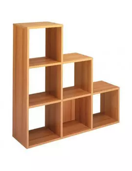 Libreria a Caselle Maxicube - 6 Caselle Scalare - 103,8x29,2x104 cm - 6DMAXC/4 (Noce)