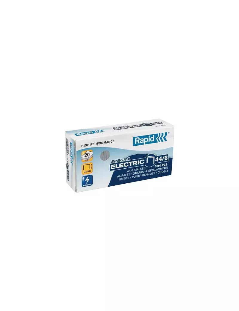 Punti Metallici per Cucitrice Strong Electric Rapid - 44/6 - 24868100 (Conf. 5000) Punti Metallici per Cucitrice Strong Electric Rapid - 44/6 - 24868100 (Conf. 5000)