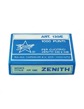 Punti Metallici per Cucitrice Universali Zenith - 130/E 6/4 - 0311301401 (Conf. 10000)