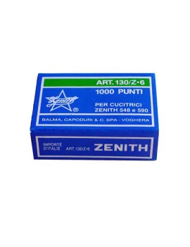 Punti Metallici per Cucitrice Universali Zenith - 130/Z6 6/6 - 0301303601 (Conf. 10000)