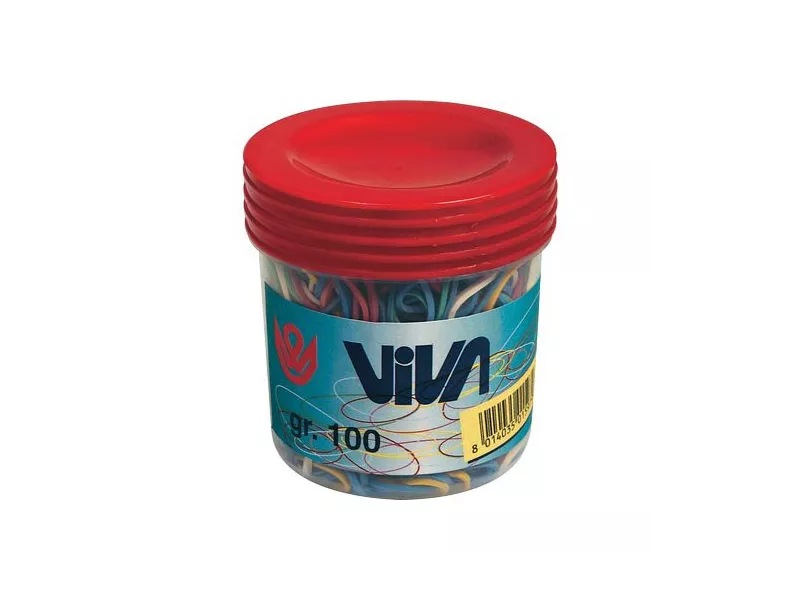 Barattolo Elastici Viva - 100 g - C101 (Assortiti)