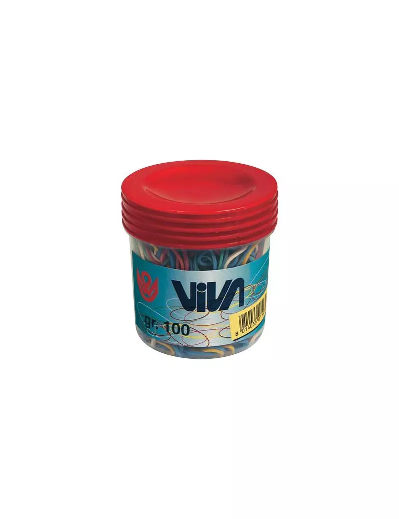 Barattolo Elastici Viva - 100 g - C101 (Assortiti) Barattolo Elastici Viva - 100 g - C101 (Assortiti)