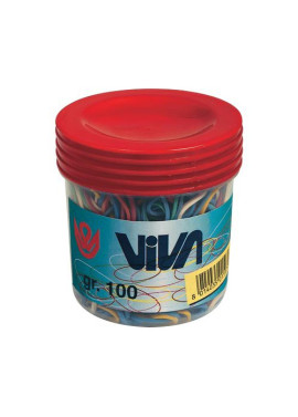 Barattolo Elastici Viva - 100 g - C101 (Assortiti)