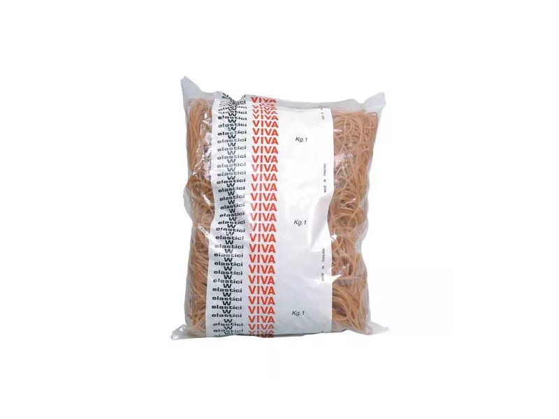 Elastici in Gomma Naturale Viva - 1 kg - Ø100 mm x 5 mm - G5X100 (Ambra)