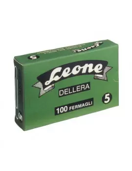 Fermagli Zincati Leone Dell'Era - Punte Rotonde - n. 5 - 49 mm - FZ5 (Zinco Brillante Conf. 1000)